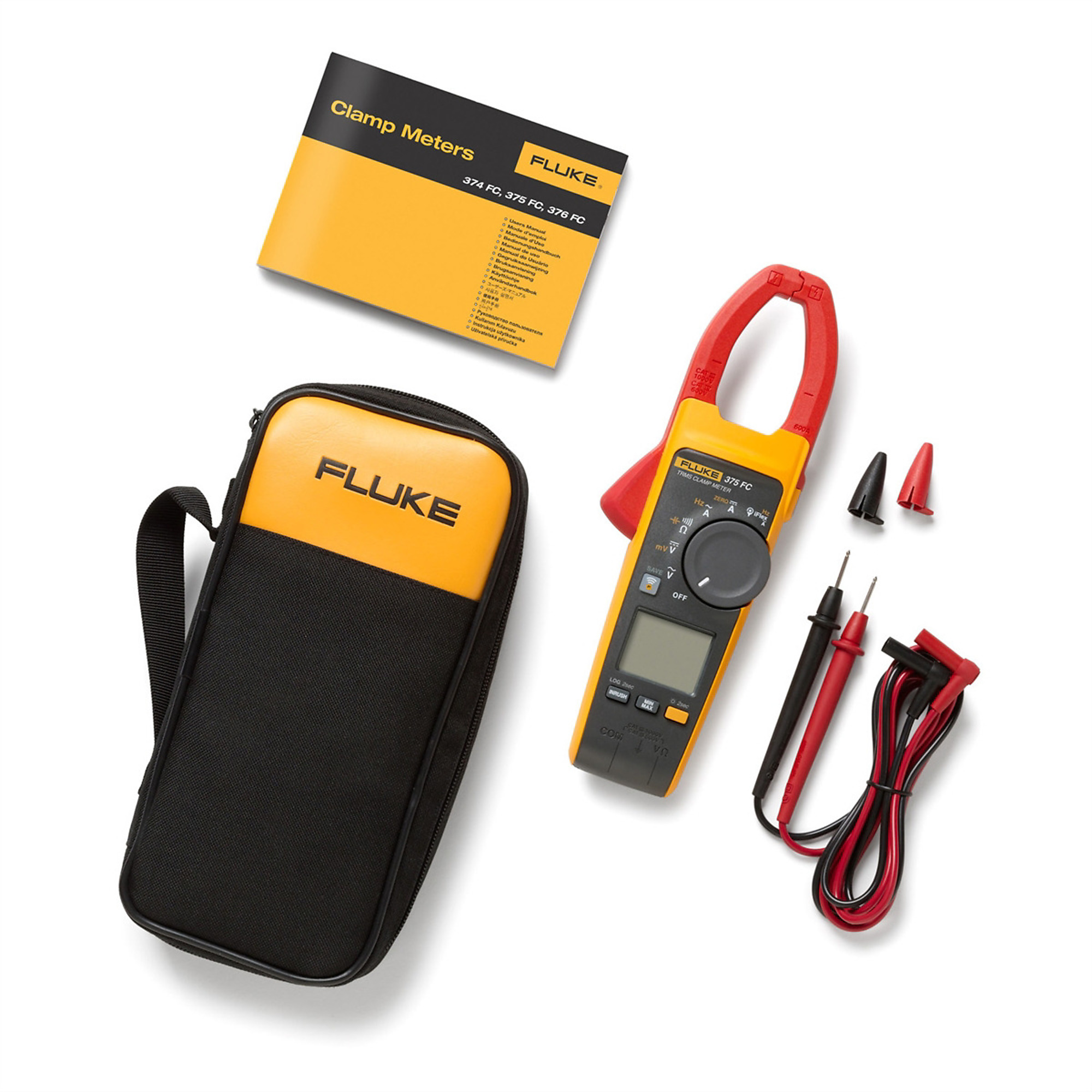 Fluke TRMS AC/DC Clamp Meter — 600 Amp, Model# FLU375-FC
